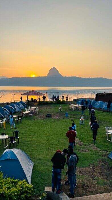 lakeside camping tent